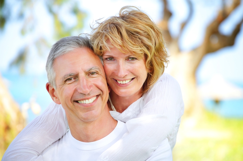 Smiling middle-aged couple