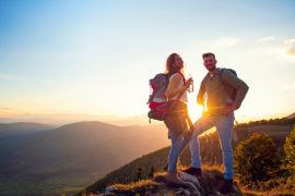 couple happy hiking at Cutarelli Vision
