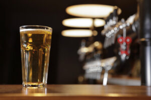 glass with a full of beer at Cutarelli Vision