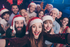 Holiday Selfie Happy Group Of People