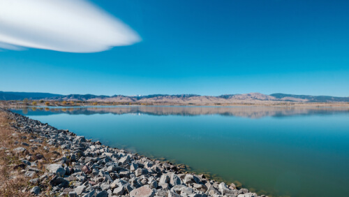 sunny weather at boulder reservoir