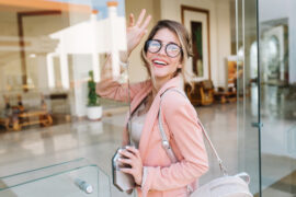 woman with eyeglasses ready for LASIK surgery at Cutarelli Vision